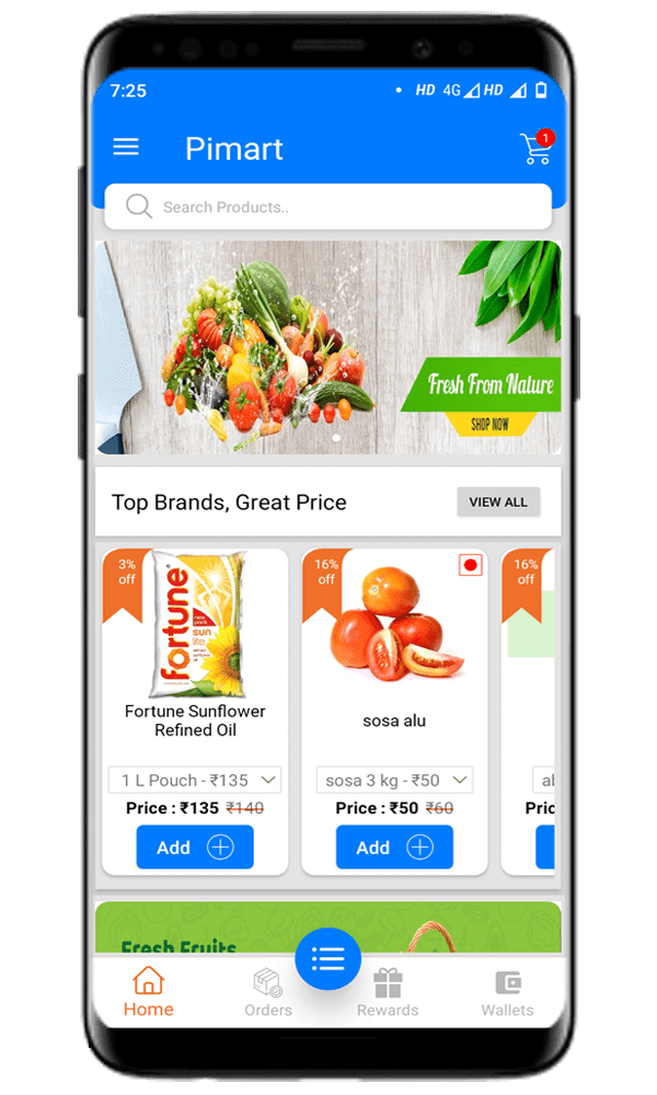 grocery mobile app development